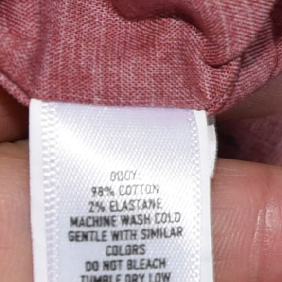 Bonobos Men’s L/S Button Down Shirt L Red Skiing Cats Print Long Sleeve Camp - Picture 8 of 9